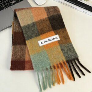 Acne Studios Multicolor Checkered Scarf